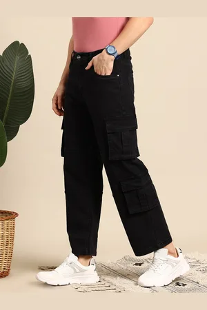Mast & Harbour Men Straight Fit Stretchable Cargo Style Jeans