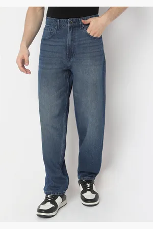 SPYKAR Non-Stretchable Tapered Loose Fit Light Fade Pure Cotton Jeans