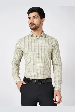 Pantaloons Men Spread Collar Tartan Checked Slim Fit Formal Shirt