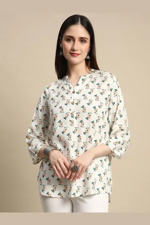 BAPS Floral Printed Pure Cotton Kurti