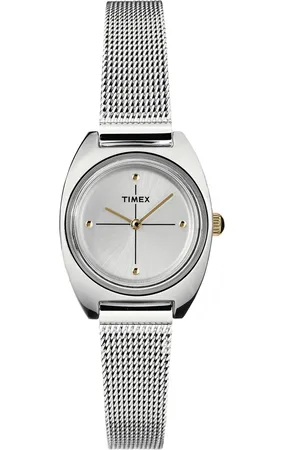 Timex Women Brass Mother of Pearl Dial & Stainless Steel Bracelet Style Straps Analogue Watch TW2T37700UJ