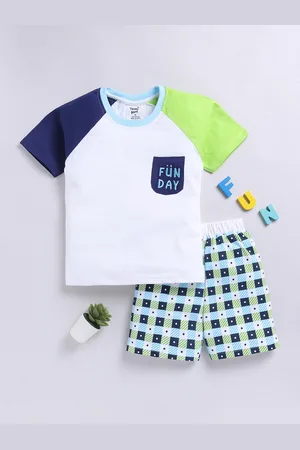 Toonyport Boys Printed Pure Cotton T-shirt with Shorts