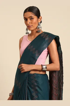 Taavi Geometric Woven Design Handloom Saree