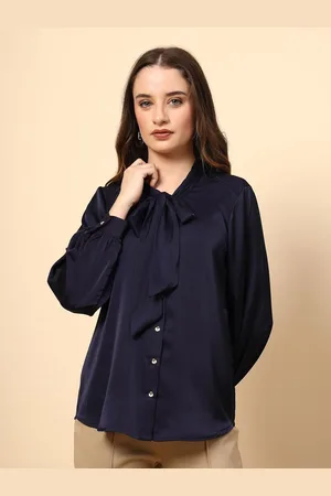 Gipsy Women Solid Tie-Up Neck Top