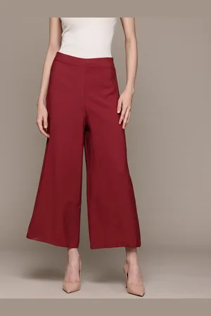 MANGO Women High-Rise Wide-Leg Trousers