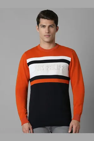 Louis Philippe Men Colourblocked Pullover