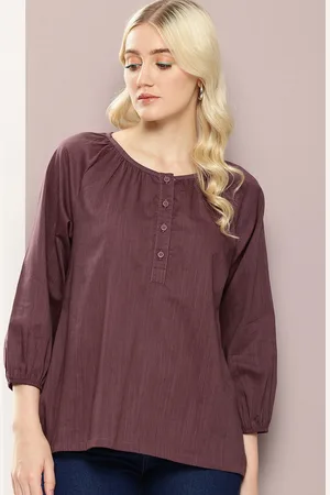 Kook N Keech Puff Sleeves Longline Top