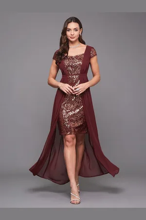 Miss Chase Women Embellished Fit & Flare Maxi Dress