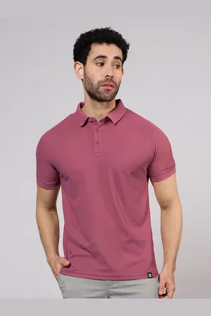 Beyoung Men Solid Polo Collar Cotton T-shirt