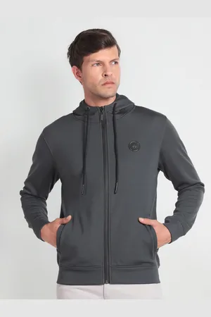 Arrow Hooded Front Open Sweatshirt
