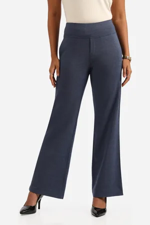 BlissClub Women Flared High-Rise Trousers
