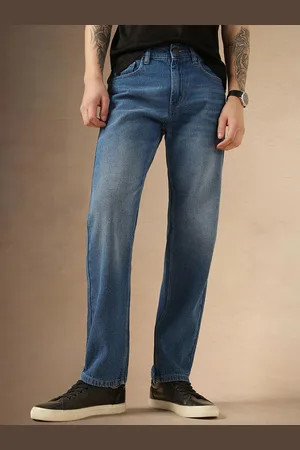 Dennis Lingo Men Relaxed Fit Mid-Rise Light Shade Clean Look Cotton Jeans