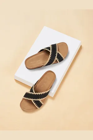 Pantaloons Women Embellished Open Toe Flats