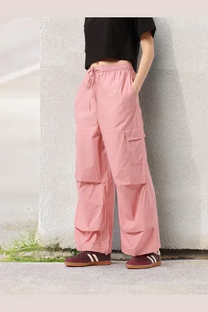 DressBerry Women Indie Street, Rose-Hued Cool Cargo Trousers