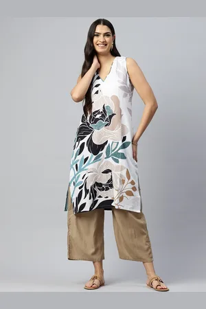 BUTA BUTI Floral Printed Pure Cotton Kurta with Palazzos