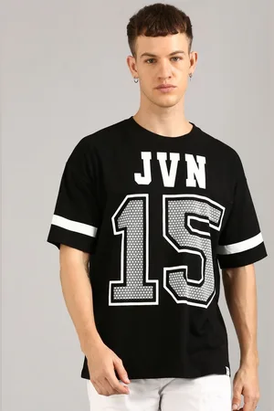 Joven Men Varsity Printed Applique T-shirt