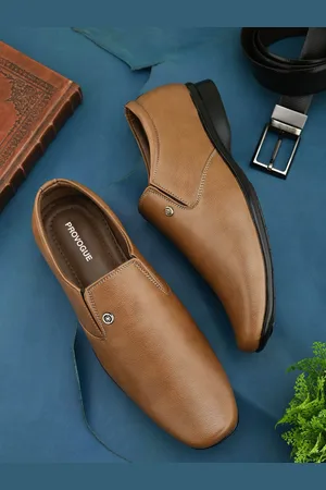 Provogue Men Square Toe Formal Slip-On Shoes