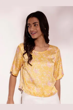 Fabindia Floral Printed Round Neck Top