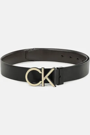 Calvin Klein Men Solid Leather Push Pin Casual Belt