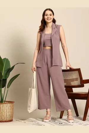 Mast & Harbour Top & Palazzos With Jacket