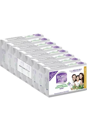 BOROPLUS Set of 8 Antiseptic Moisturising Soap With Neem, Eucalyptus & Honey - 125g Each
