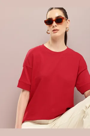 Dillinger Women Oversized Drop Shoulder Ultra Soft Drapey Cotton Crew Neck T-Shirt