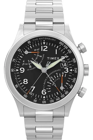 Timex Men Waterbury Printed Dial & Stainless Steel Straps Analogue Watch TW2W47800UJ