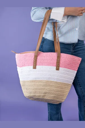 Styli Colourblocked Oversized Bucket Tote Bag