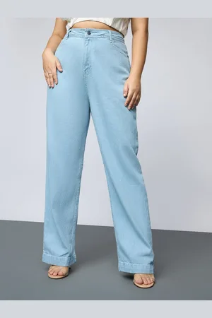 FREAKINS Women Straight Fit High-Rise Cotton Heavy Fade Jeans