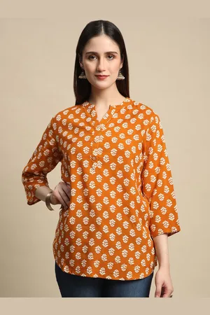 BAPS Floral Printed Pure Cotton Kurti