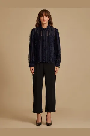 Kazo Women Standard Spread Collar Solid Formal Shirt