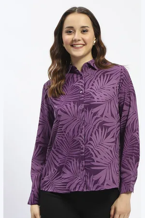 MADAME Women Spread Collar Floral Printed Casual Shirt