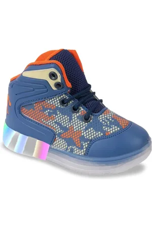 BAESD Kids Printed Round Toe Lightweight LED Sneakers