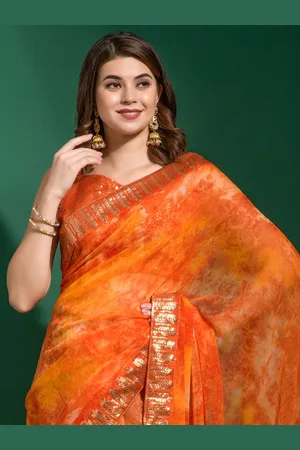 Sangria Tie and Dye Sequinned Sarees