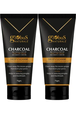 Globus Set Of 2 Charcoal Peel Off Mask-75g Each