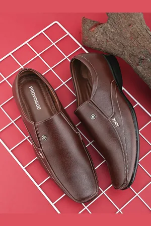 Provogue Men Square Toe Formal Slip-On Shoes