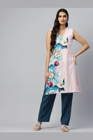 BUTA BUTI Floral Printed Pure Cotton Kurta with Palazzos