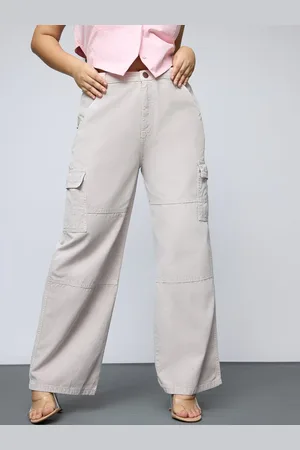 FREAKINS Women Straight Fit High-Rise Cargo Styles Jeans