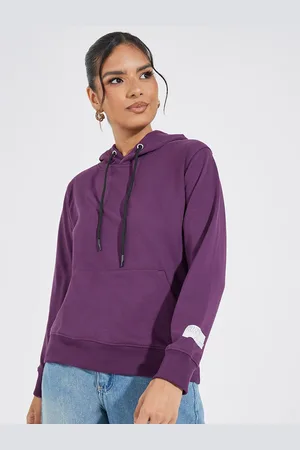 Styli Women Regular Fit Sweatshirt Hoodie With Placement Badge