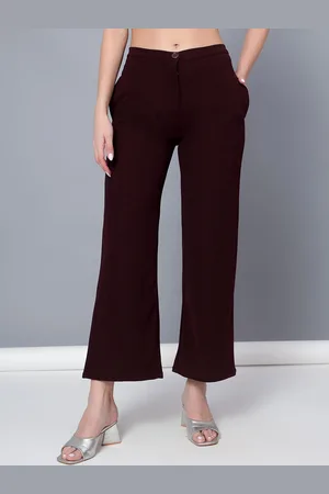 Golden Kite Women Tailored High-Rise Wrinkle Free Wide Leg Trousers