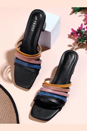 TRASE Open Toe Block Heels