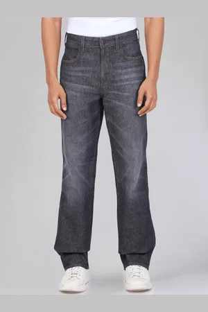 Wrangler Men Relaxed Fit Low-Rise Heavy Fade Stretchable Jeans