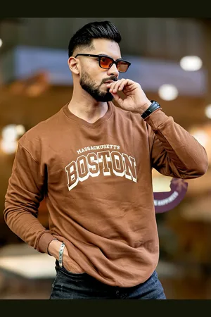 Maniac Men Typography Printed Round Neck Sweatshirt