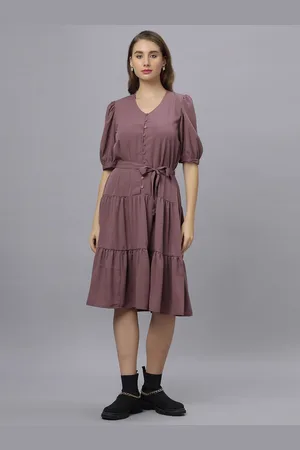 Roadster The Lifestyle Co Puff Sleeve Tiered Midi Dresses