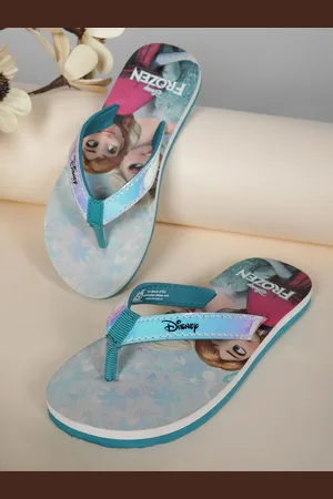 Kidsville Girls Frozen Printed Thong Flip Flops