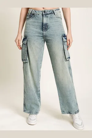 Bene Kleed Women Classic Relaxed Fit High-Rise Low Distress Heavy Fade Jeans