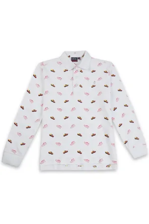 Gini and Jony Boys Conversational Printed Polo Collar Cotton T-shirt