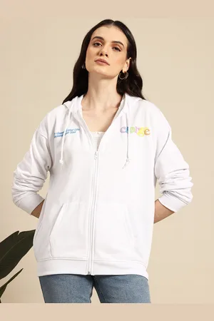 Mast & Harbour Women Printed Hooded Longline Sweatshirt