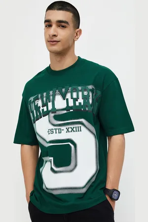 Lifestyle Men Typography Colourblocked Applique T-shirt