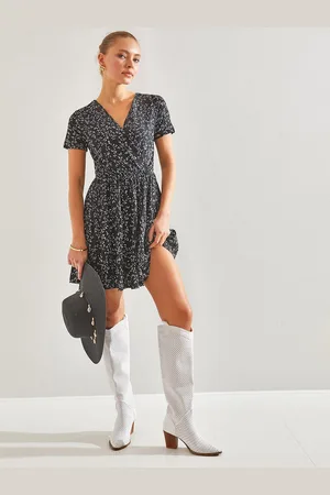 Bianco Lucci Fit & Flare Mini Floral Dress